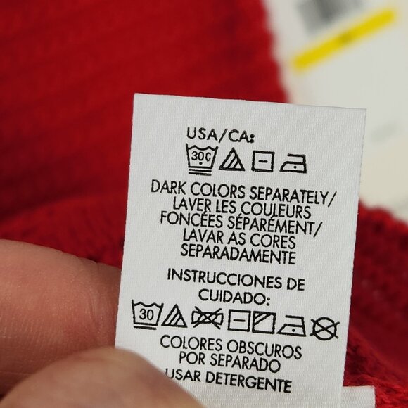 Calvin Klein Dress Women Medium Red Knit Long Sleeve Tunic Sweater Knit Mini NEW - Picture 10 of 12